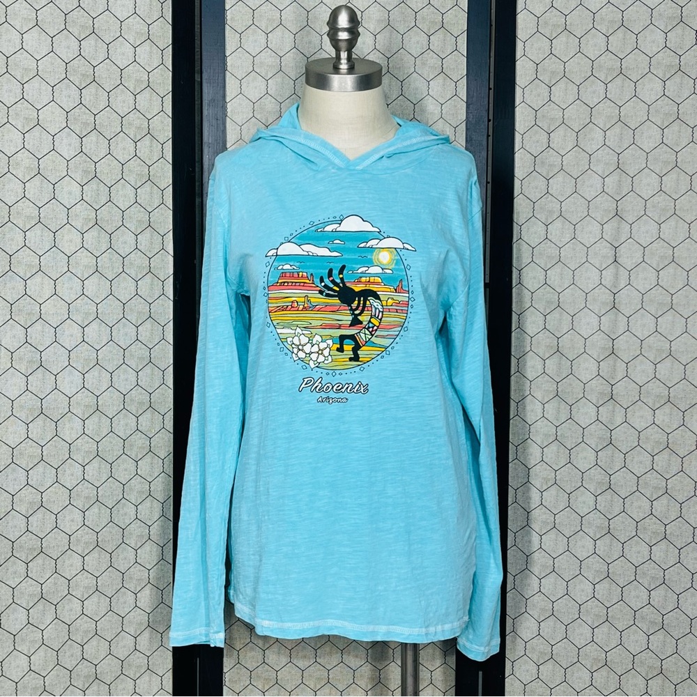 EMI Women’s August Kokopelli Phoenix Arizona Mineral Wash Hoodie